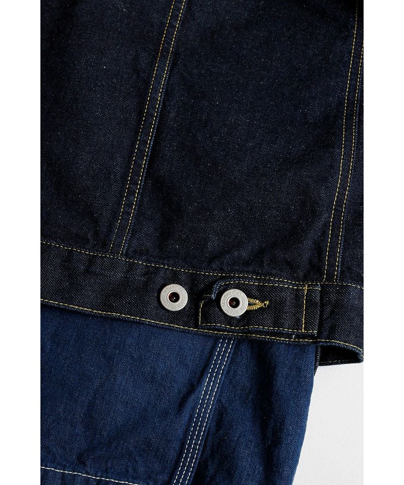 25AW THIRD JACKET COVERALL デニムドッキングジャケット LEATHER COVERALL JACKET ‐Goat suede Antique finish‐ | SEVEN BY SEVEN