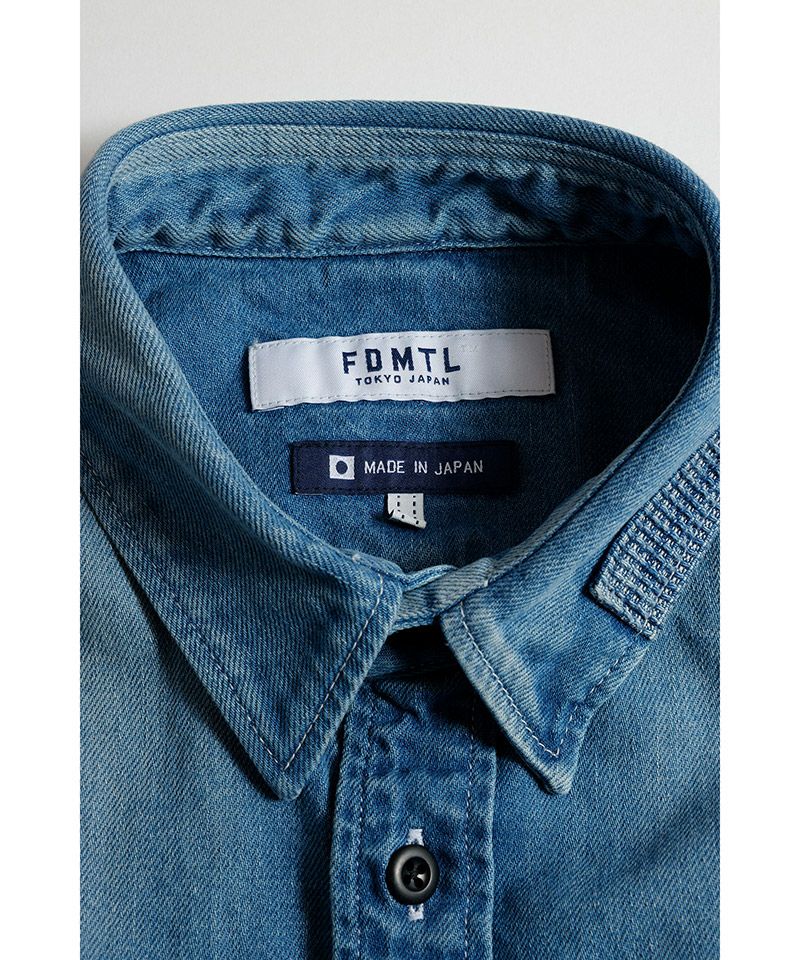 FDMTL デニムシャツ パッチワーク 日本製 FDMTL(ファンダメンタル)】PATCH DENIM SHIRT 5YR WASH デニムシャツ
