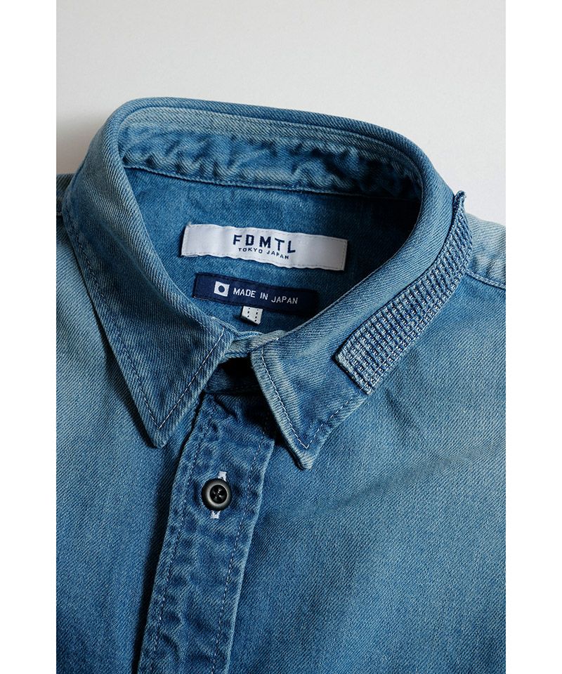 FDMTL(ファンダメンタル)】PATCH DENIM SHIRT 5YR WASH デニムシャツ