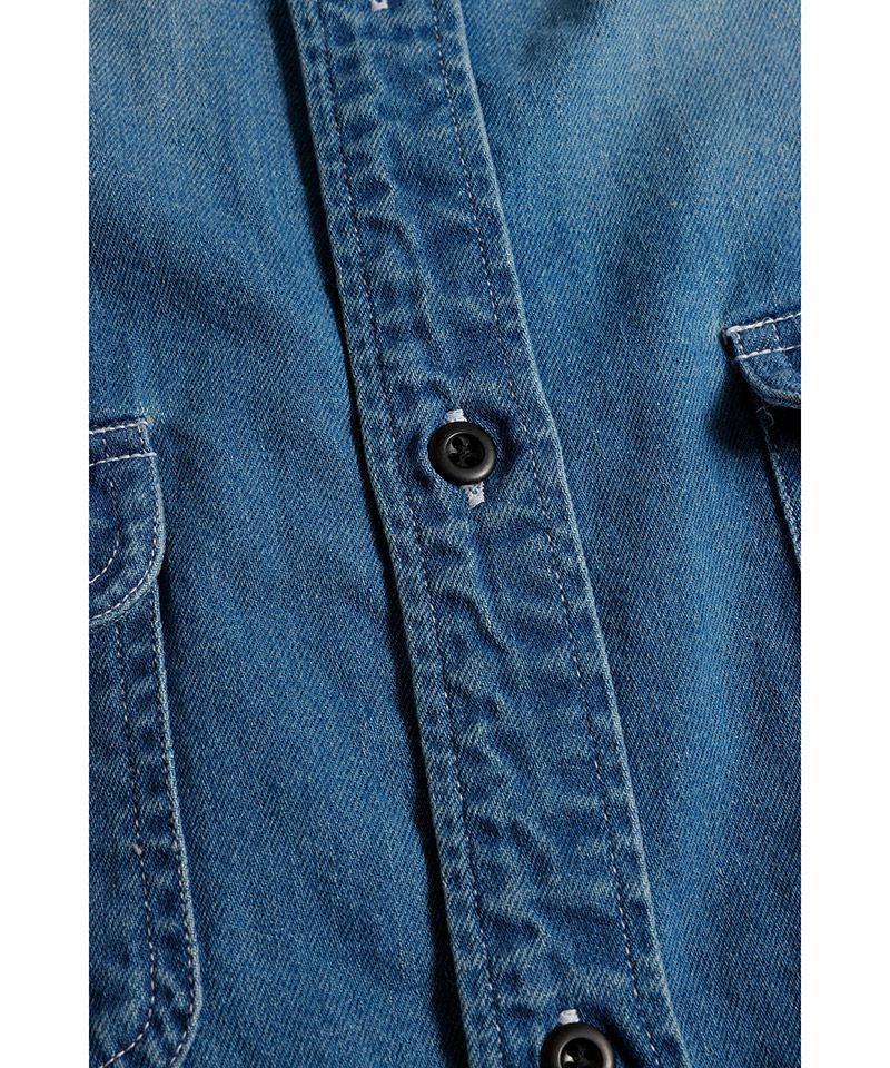 FDMTL(ファンダメンタル)】PATCH DENIM SHIRT 5YR WASH デニムシャツ