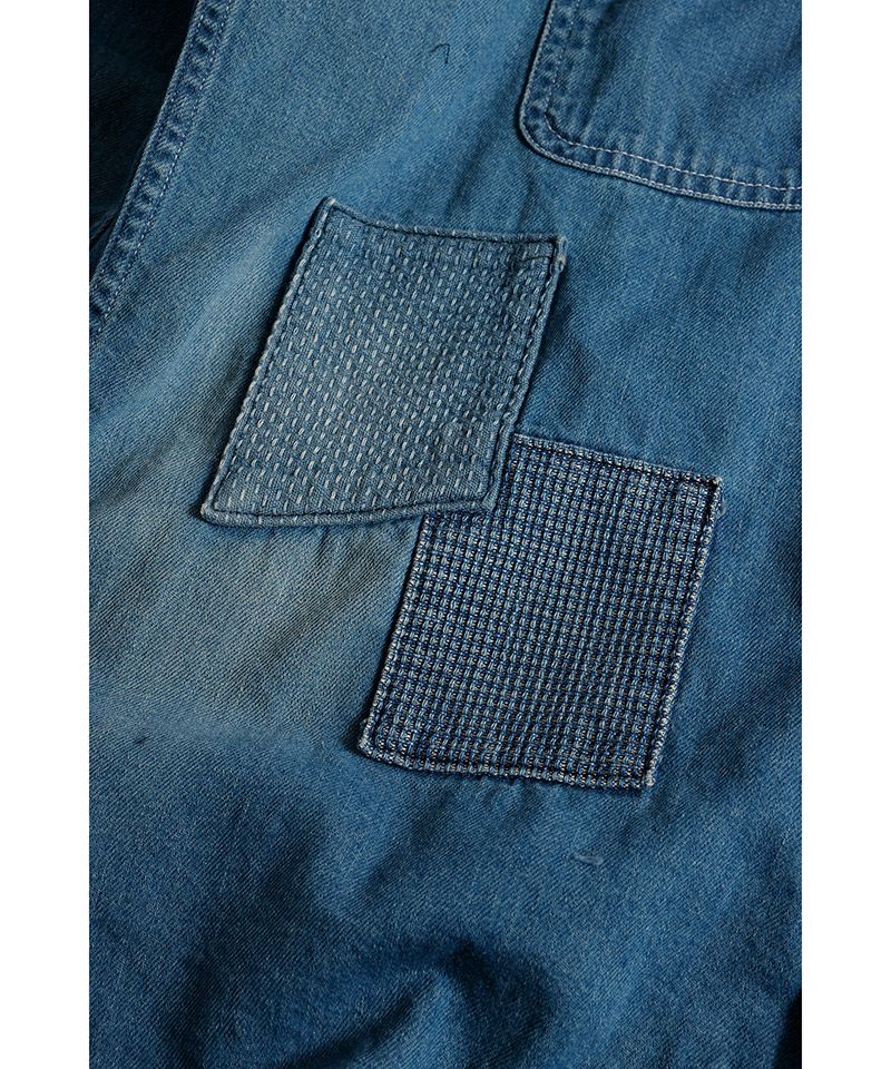 FDMTL(ファンダメンタル)】PATCH DENIM SHIRT 5YR WASH デニムシャツ