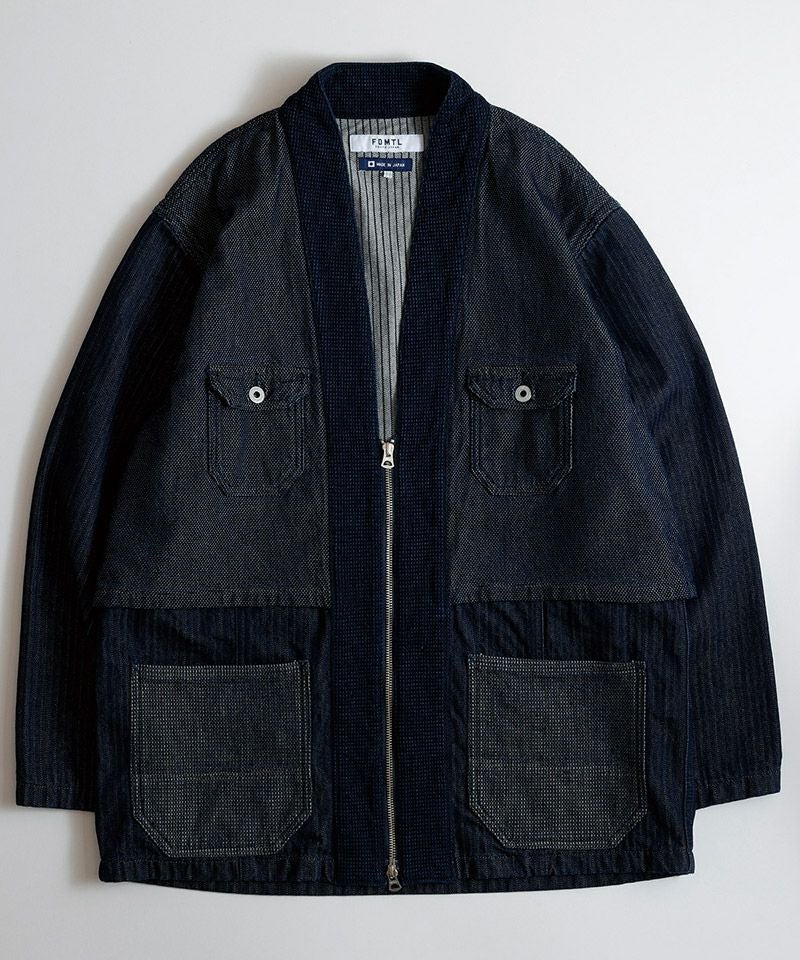 FDMTL(ファンダメンタル)】HAORI ZIP JACKET RINSE 羽織ジップ