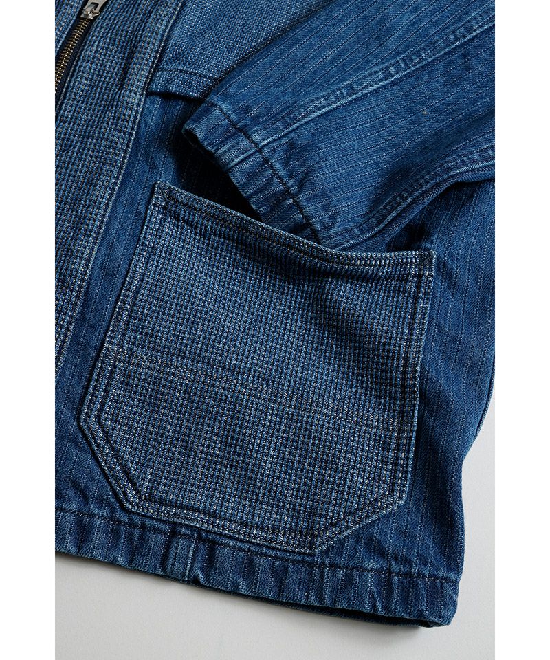FDMTL(ファンダメンタル)】HAORI ZIP JACKET 3YR WASH 羽織ジップ