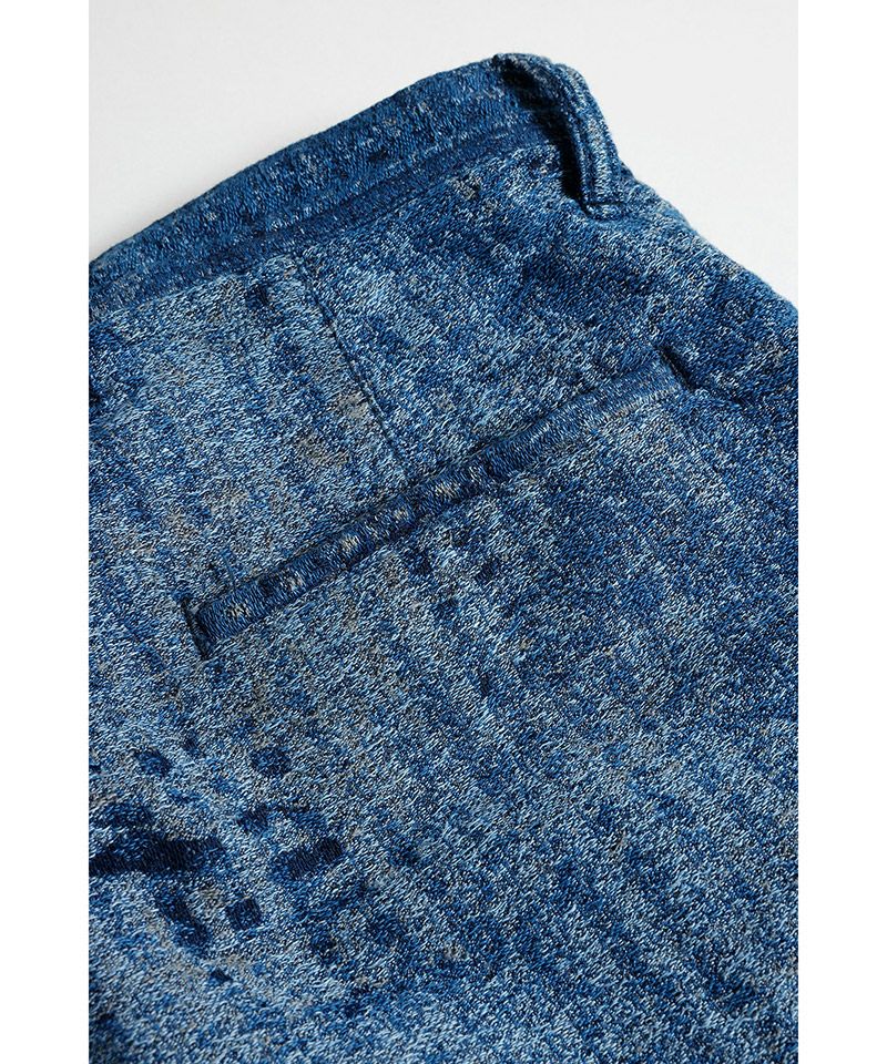 BYBORRE バイボレ　パンツ　水色 FDMTL(ファンダメンタル)】BORO JAQUARD WIDE PANTS RINSE ワイド