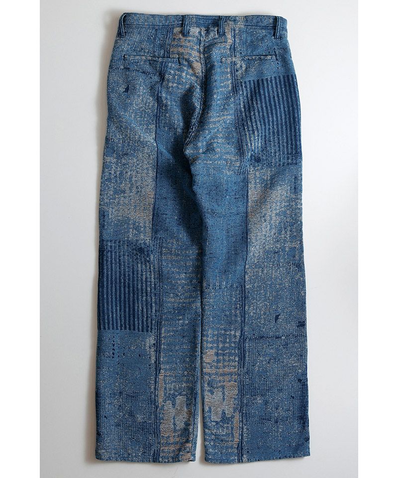 FDMTL(ファンダメンタル)】BORO JAQUARD WIDE PANTS 3YR WASH ワイド