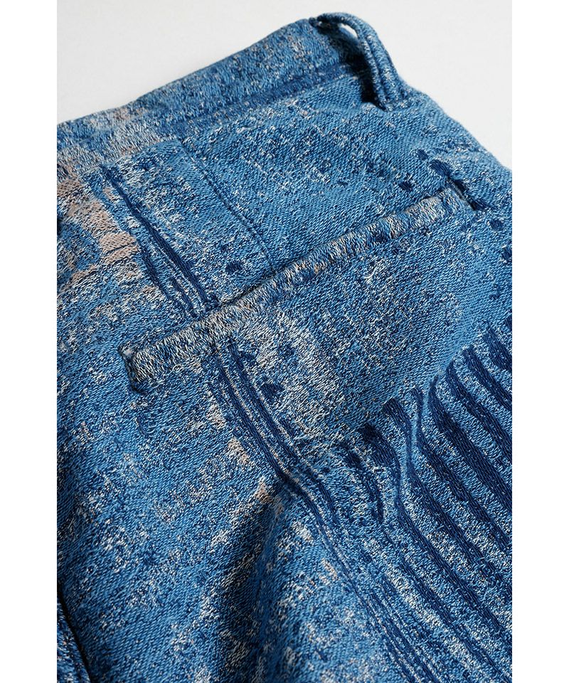 FDMTL(ファンダメンタル)】BORO JAQUARD WIDE PANTS 3YR WASH ワイド