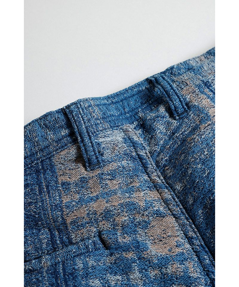 FDMTL(ファンダメンタル)】BORO JAQUARD WIDE PANTS 3YR WASH ワイド