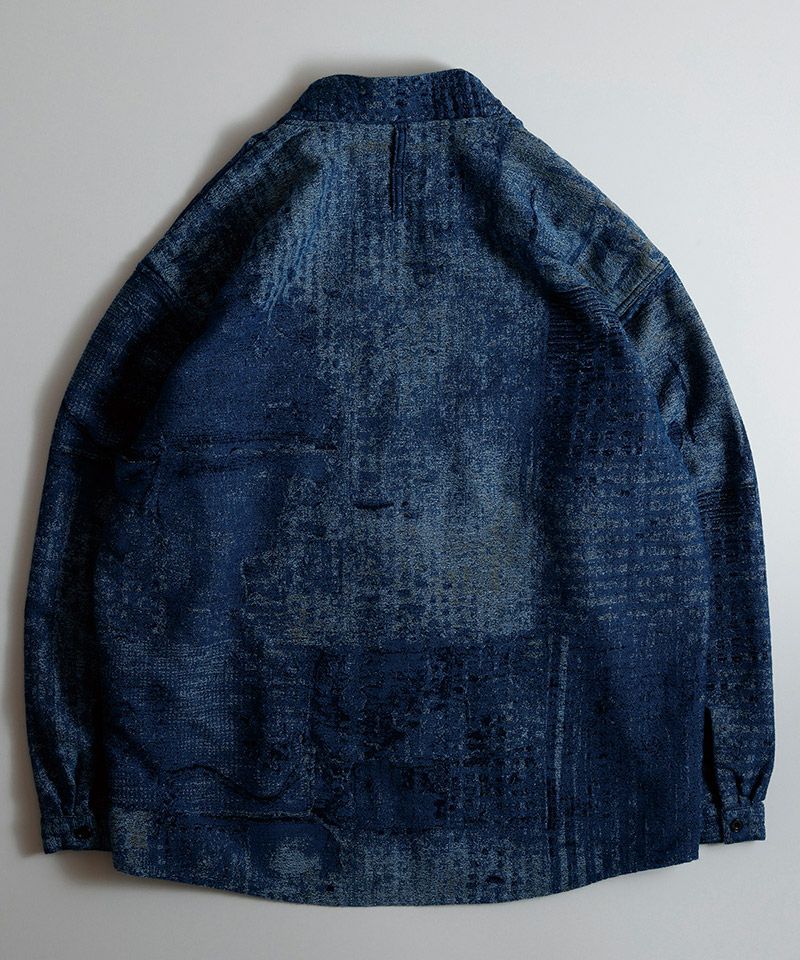 トップス FDMTL BORO JAQUARD HAORI SHIRT FDMTL BORO JAQUARD HAORI SHIRT RINSE （INDIGO） - Osaka / Kyoto