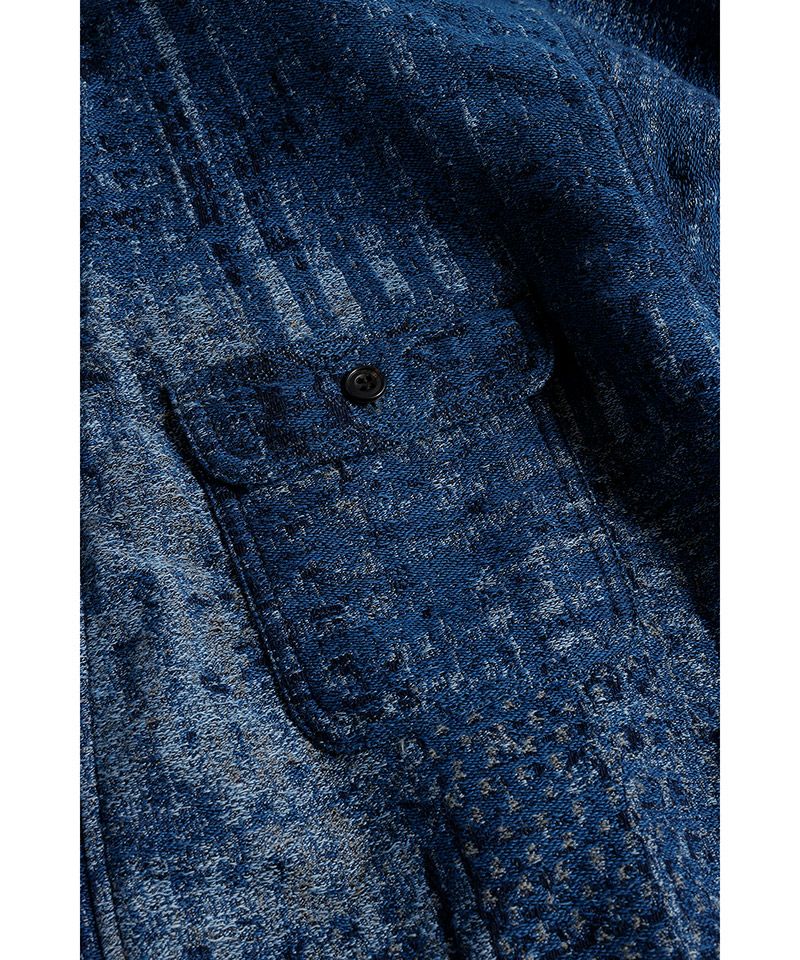FDMTL(ファンダメンタル)】BORO JAQUARD HAORI SHIRT RINSE 羽織シャツ