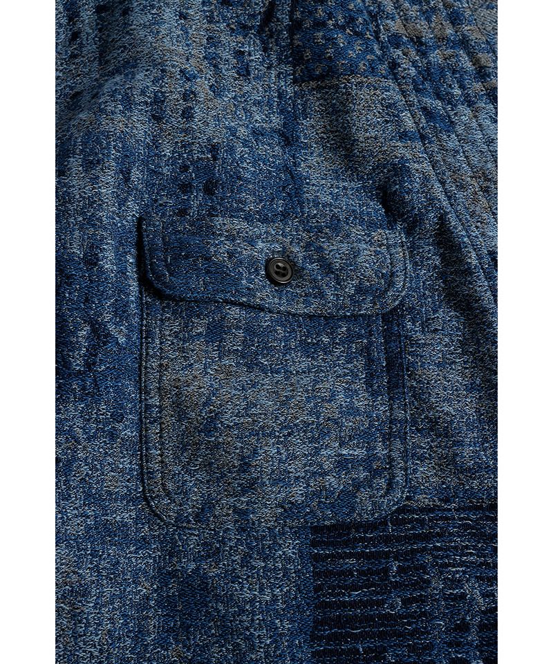 FDMTL(ファンダメンタル)】BORO JAQUARD HAORI SHIRT RINSE 羽織シャツ