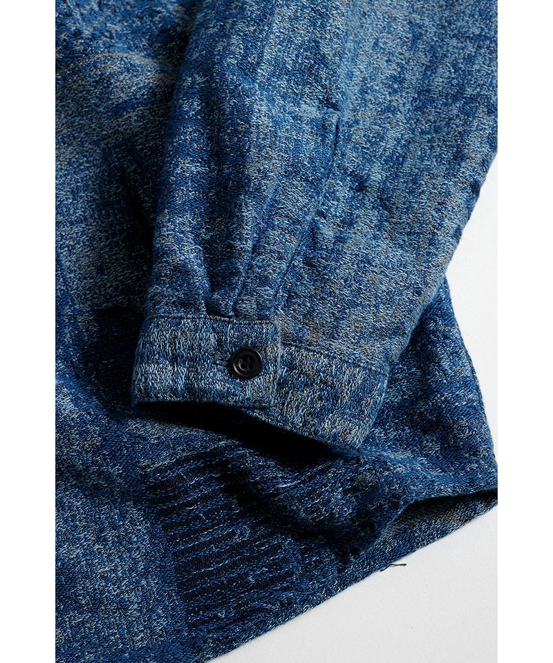 FDMTL(ファンダメンタル)】BORO JAQUARD HAORI SHIRT RINSE 羽織シャツ