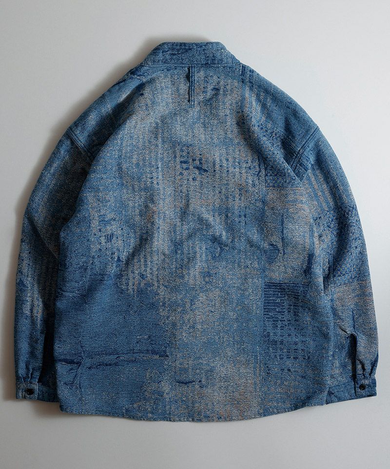 FDMTL(ファンダメンタル)】 BORO JAQUARD HAORI SHIRT 3YR WASH 羽織