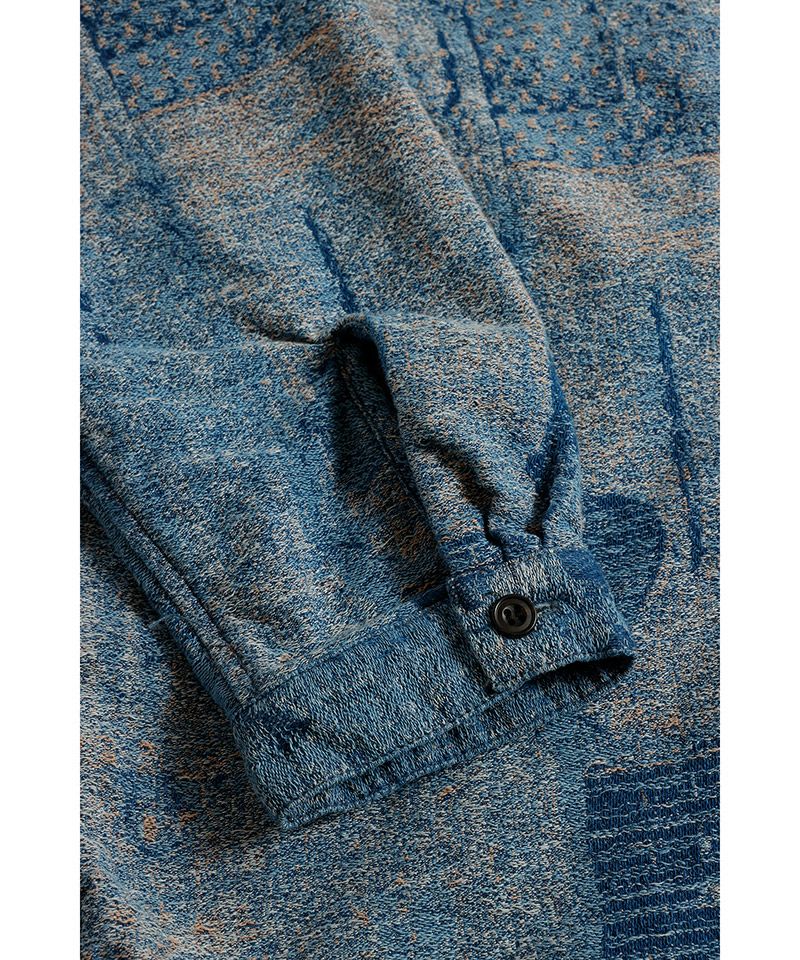 FDMTL(ファンダメンタル)】 BORO JAQUARD HAORI SHIRT 3YR WASH 羽織