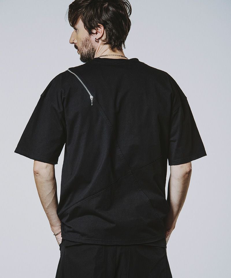 50%OFF【NO ID.(ノーアイディー)】ﾏﾙﾁｼｰﾑZIP BIG-T Tシャツ(456006