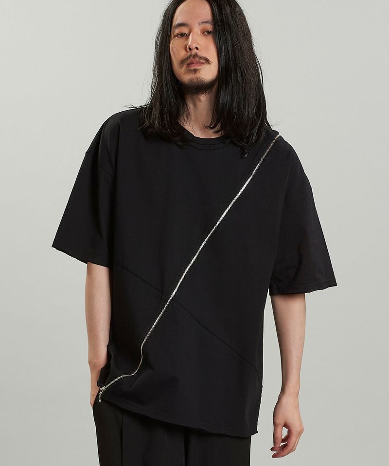 50%OFF【NO ID.(ノーアイディー)】ﾏﾙﾁｼｰﾑZIP BIG-T Tシャツ(456006