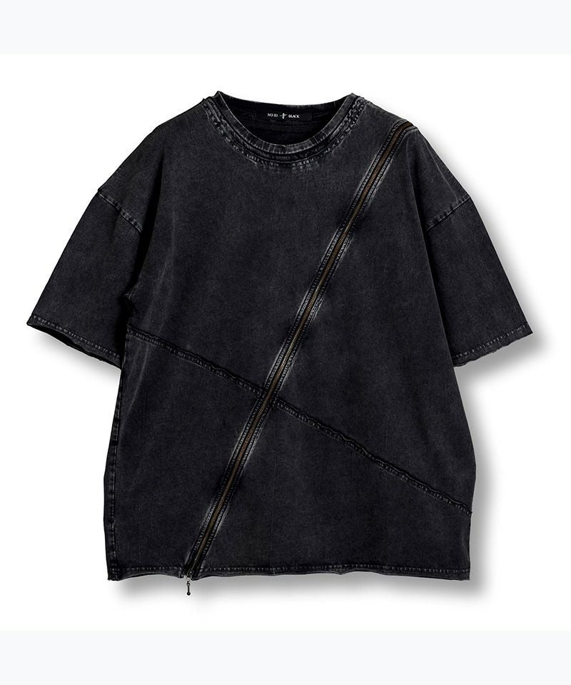 50%OFF【NO ID.(ノーアイディー)】ﾏﾙﾁｼｰﾑZIP BIG-T Tシャツ(456006
