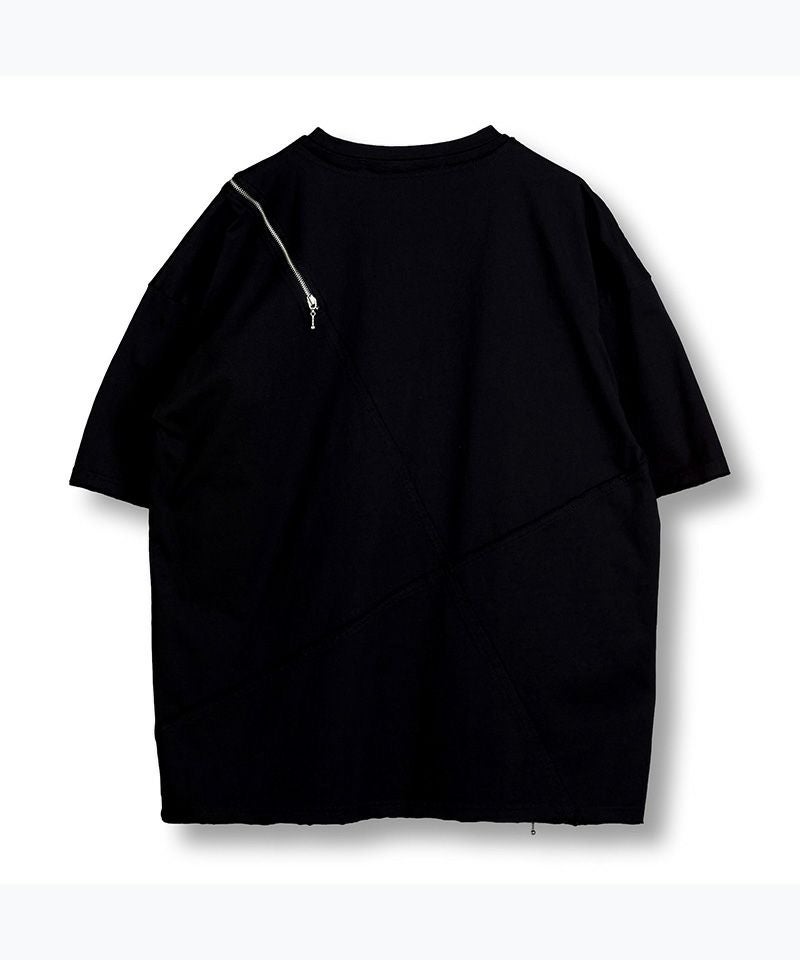 50%OFF【NO ID.(ノーアイディー)】ﾏﾙﾁｼｰﾑZIP BIG-T Tシャツ(456006