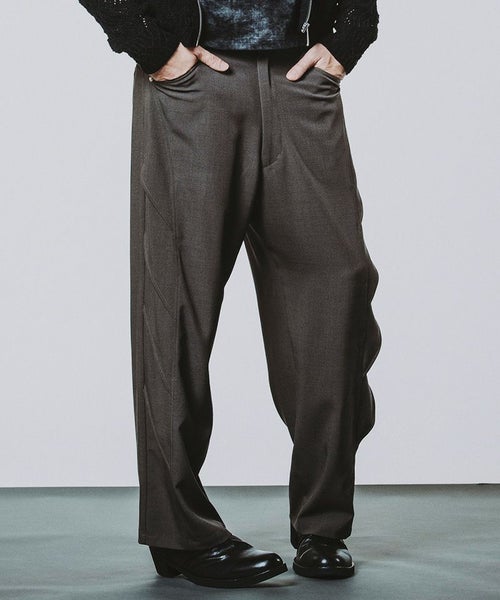 50%OFF【NO ID.(ノーアイディー)】ﾌﾗｯﾌﾟZIPﾜｲﾄﾞﾊﾟﾝﾂ(856006-205P