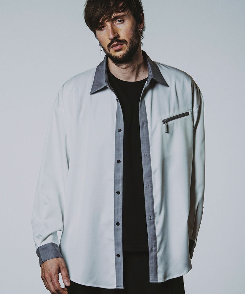 50%OFF【NO ID.(ノーアイディー)】ｸﾚﾘｯｸBIG-ZIP-SH シャツ(856006-208S