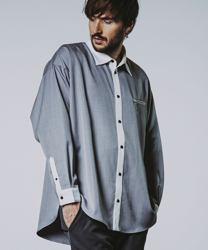 50%OFF【NO ID.(ノーアイディー)】ｸﾚﾘｯｸBIG-ZIP-SH シャツ(856006-208S