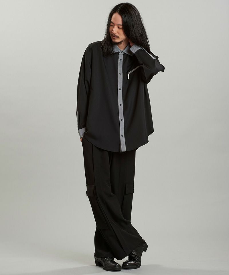 50%OFF【NO ID.(ノーアイディー)】ｸﾚﾘｯｸBIG-ZIP-SH シャツ(856006-208S