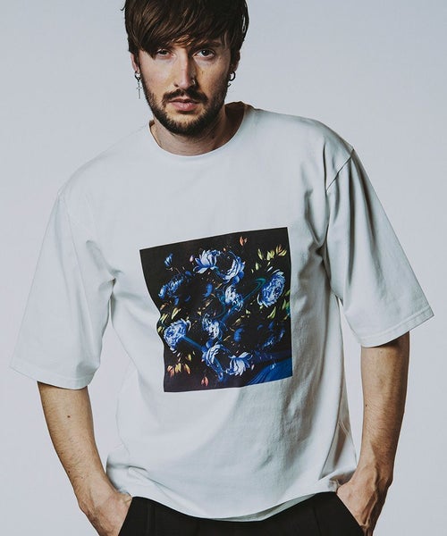 50%OFF【NO ID.(ノーアイディー)】ﾛｺﾞﾌﾟﾘﾝﾄC-N-T Tシャツ(855006-008T 