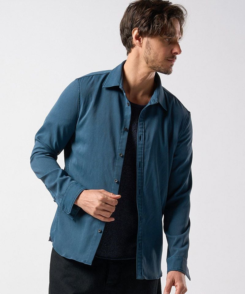 30%OFF【wjk】piece-dyed function regular shirt シャツ(4897 pe38g