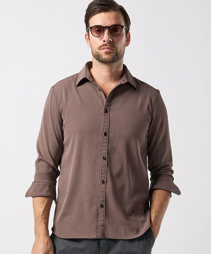 30%OFF【wjk】piece-dyed function regular shirt シャツ(4897 pe38g