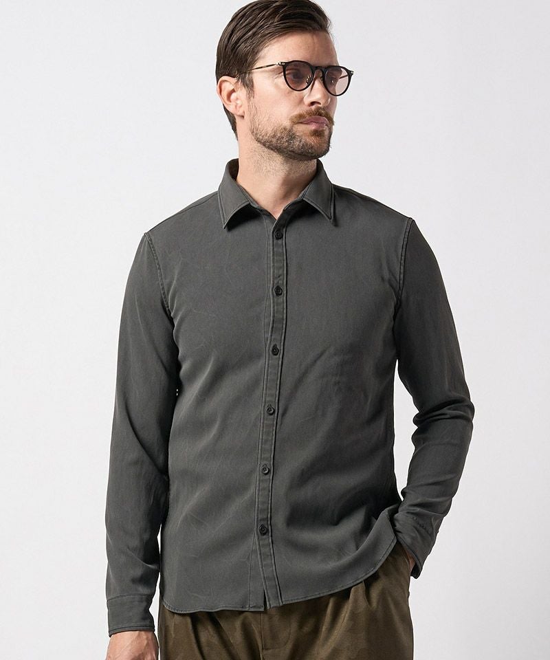 30%OFF【wjk】piece-dyed function regular shirt シャツ(4897 pe38g