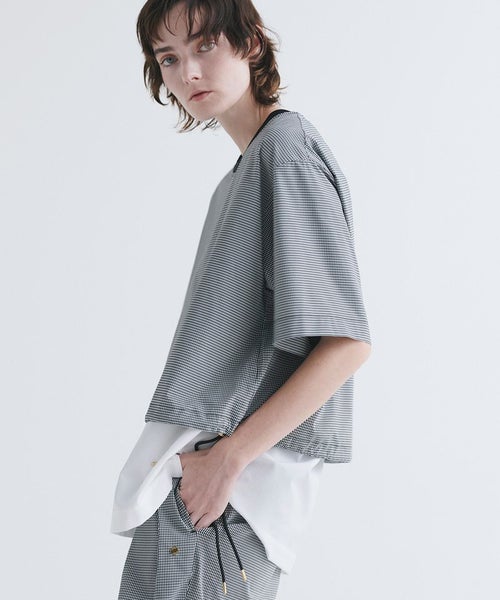 50%OFF【CULLNI(クルニ)】Sheer Check Cloth Layered Hem Pullover 