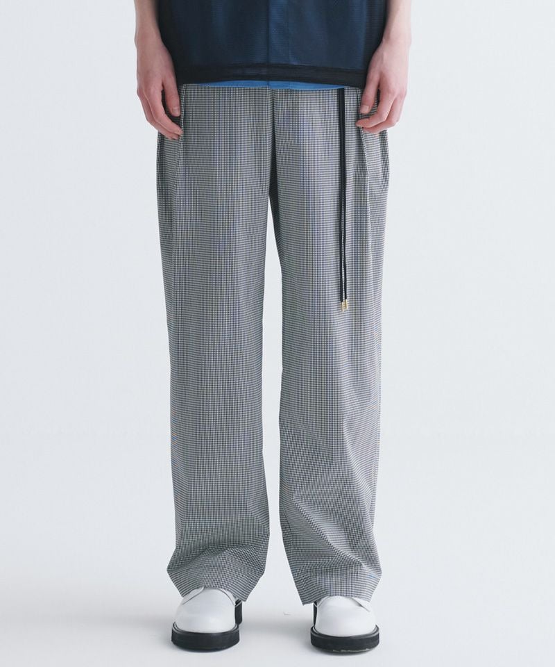 50%OFF【CULLNI(クルニ)】Sheer Check Cloth 1Tuck Relux Pant