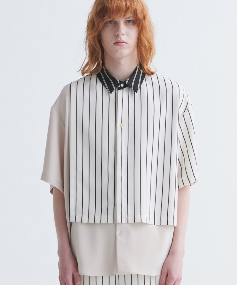 50%OFF【CULLNI(クルニ)】Melange Stripe Twill Asymmetrical Stripe