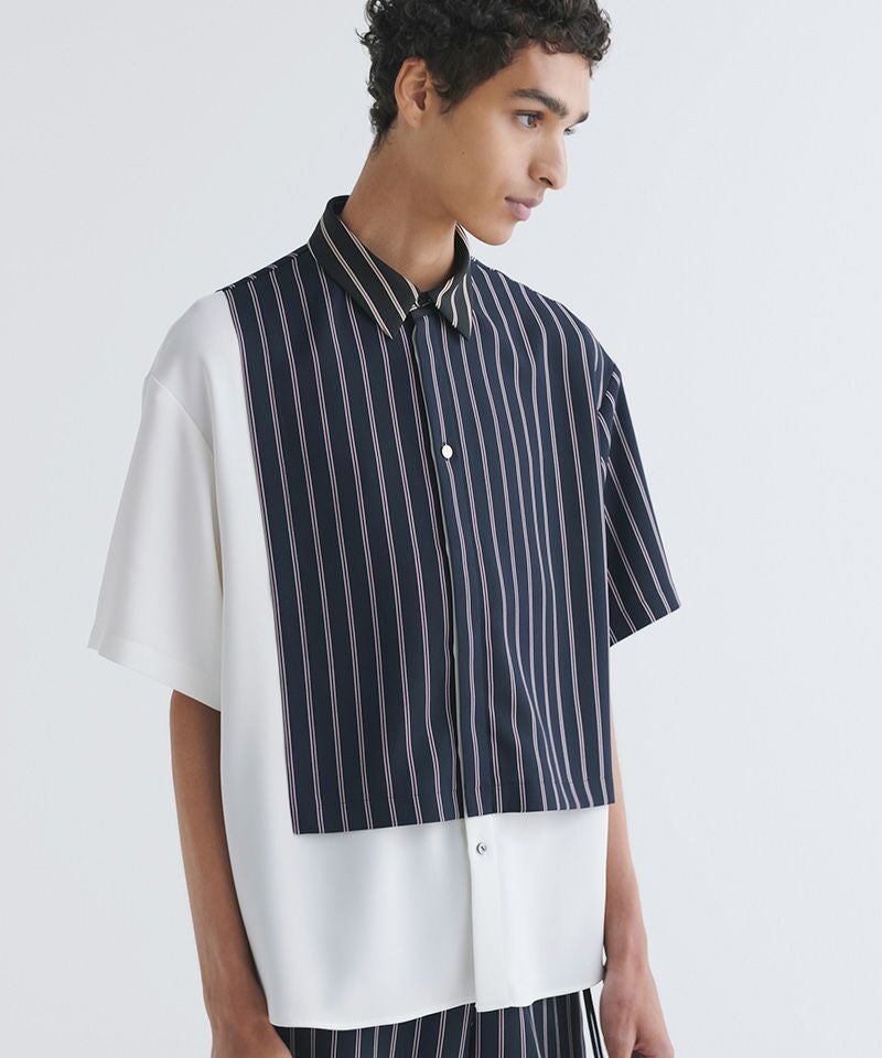 50%OFF【CULLNI(クルニ)】Melange Stripe Twill Asymmetrical Stripe