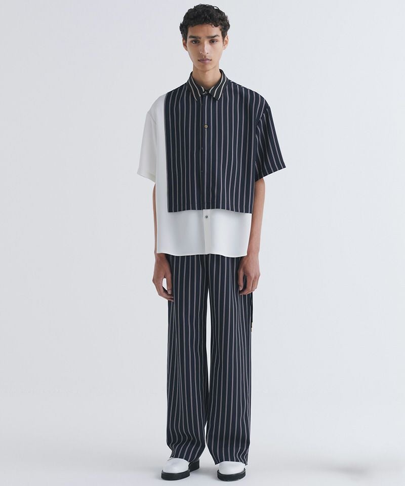 50%OFF【CULLNI(クルニ)】Melange Stripe Twill Asymmetrical Stripe