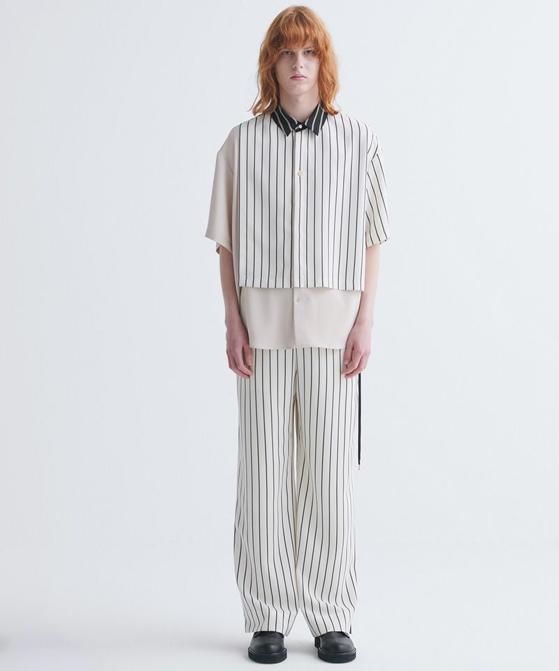 50%OFF【CULLNI(クルニ)】Melange Stripe Twill Asymmetrical Stripe
