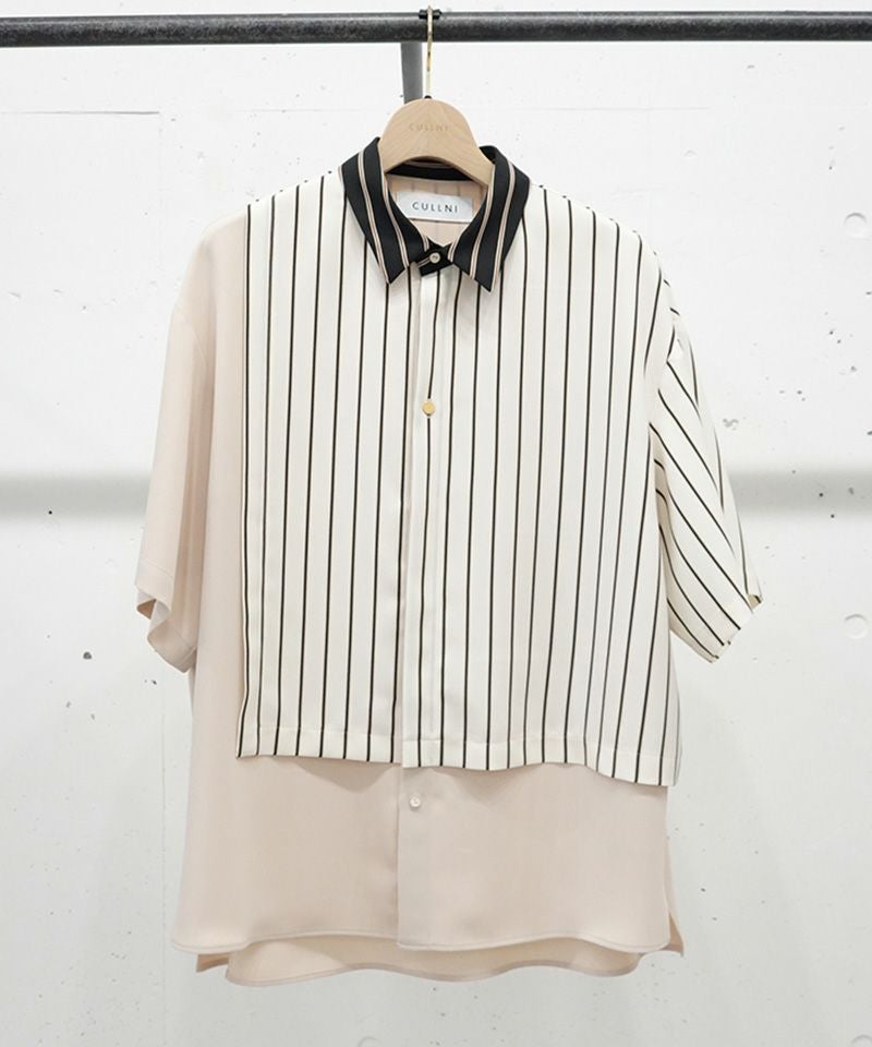 50%OFF【CULLNI(クルニ)】Melange Stripe Twill Asymmetrical Stripe