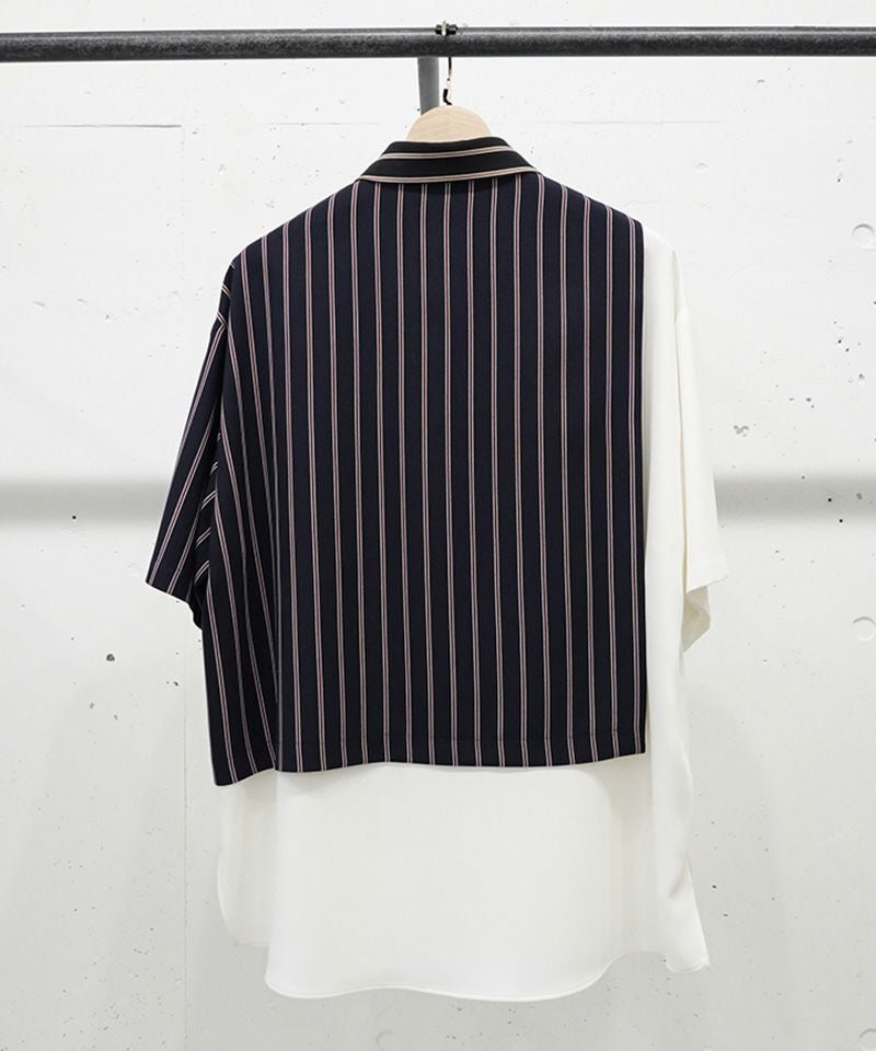 50%OFF【CULLNI(クルニ)】Melange Stripe Twill Asymmetrical Stripe