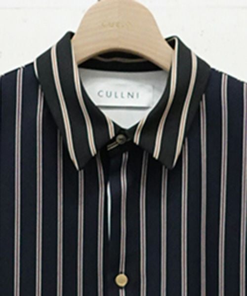 50%OFF【CULLNI(クルニ)】Melange Stripe Twill Asymmetrical Stripe