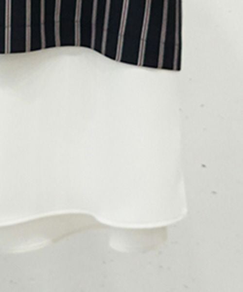 50%OFF【CULLNI(クルニ)】Melange Stripe Twill Asymmetrical Stripe