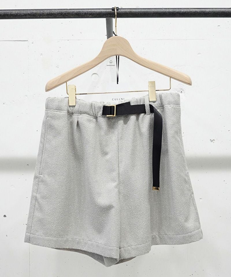 60%OFF【CULLNI(クルニ)】Tweed Belt Easy Short Pant ショートパンツ