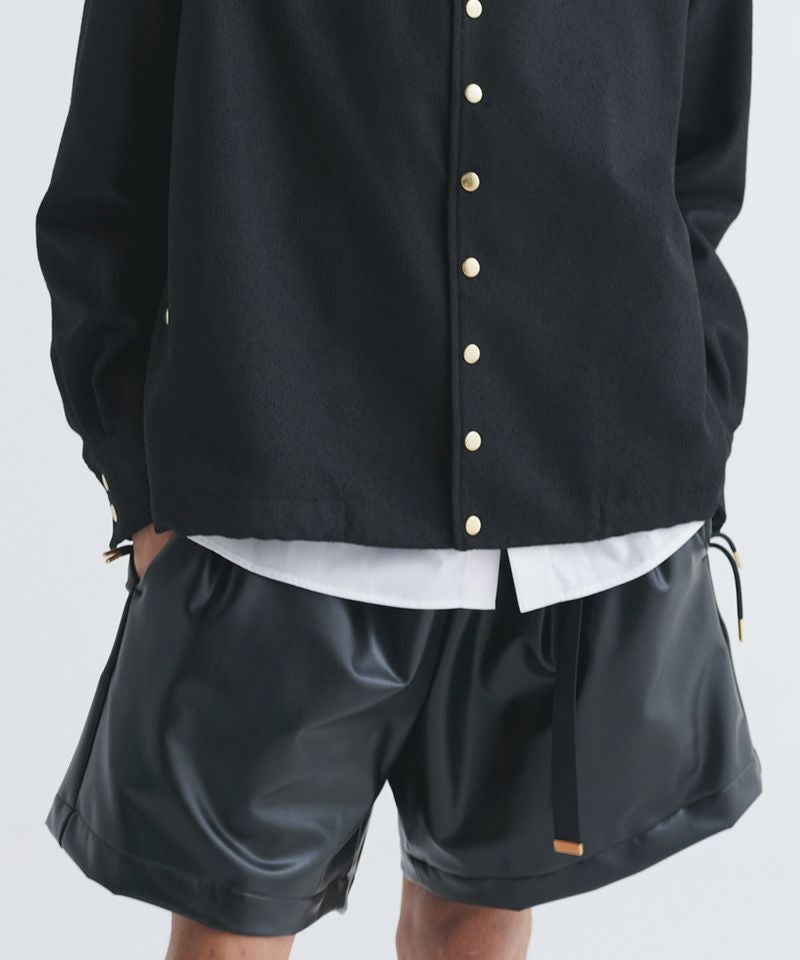 60%OFF【CULLNI(クルニ)】Faux Leather Nylon Belt Easy Short Pant