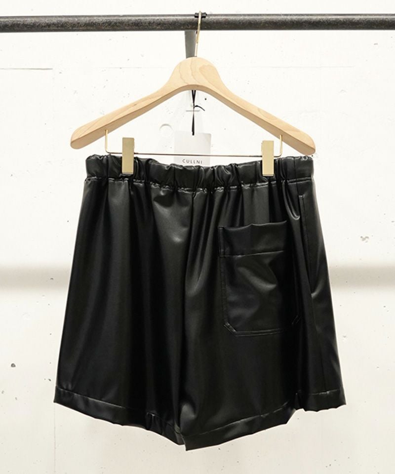 60%OFF【CULLNI(クルニ)】Faux Leather Nylon Belt Easy Short Pant