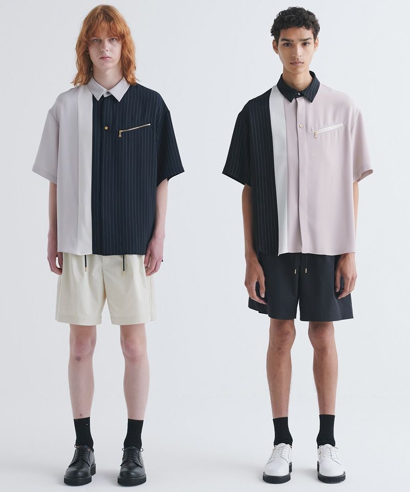 30%OFF【CULLNI(クルニ)】Double Satin Bi Color Short Sleeve Shirt