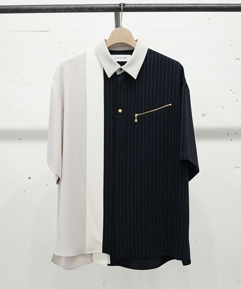 30%OFF【CULLNI(クルニ)】Double Satin Bi Color Short Sleeve Shirt