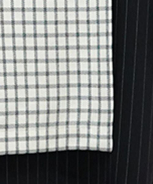 50%OFF【CULLNI(クルニ)】Check Asymmetrical Stripe Short Sleeve