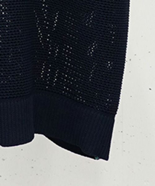 50%OFF【CULLNI(クルニ)】Bi Color Mesh Knit Short Sleeve Pullover