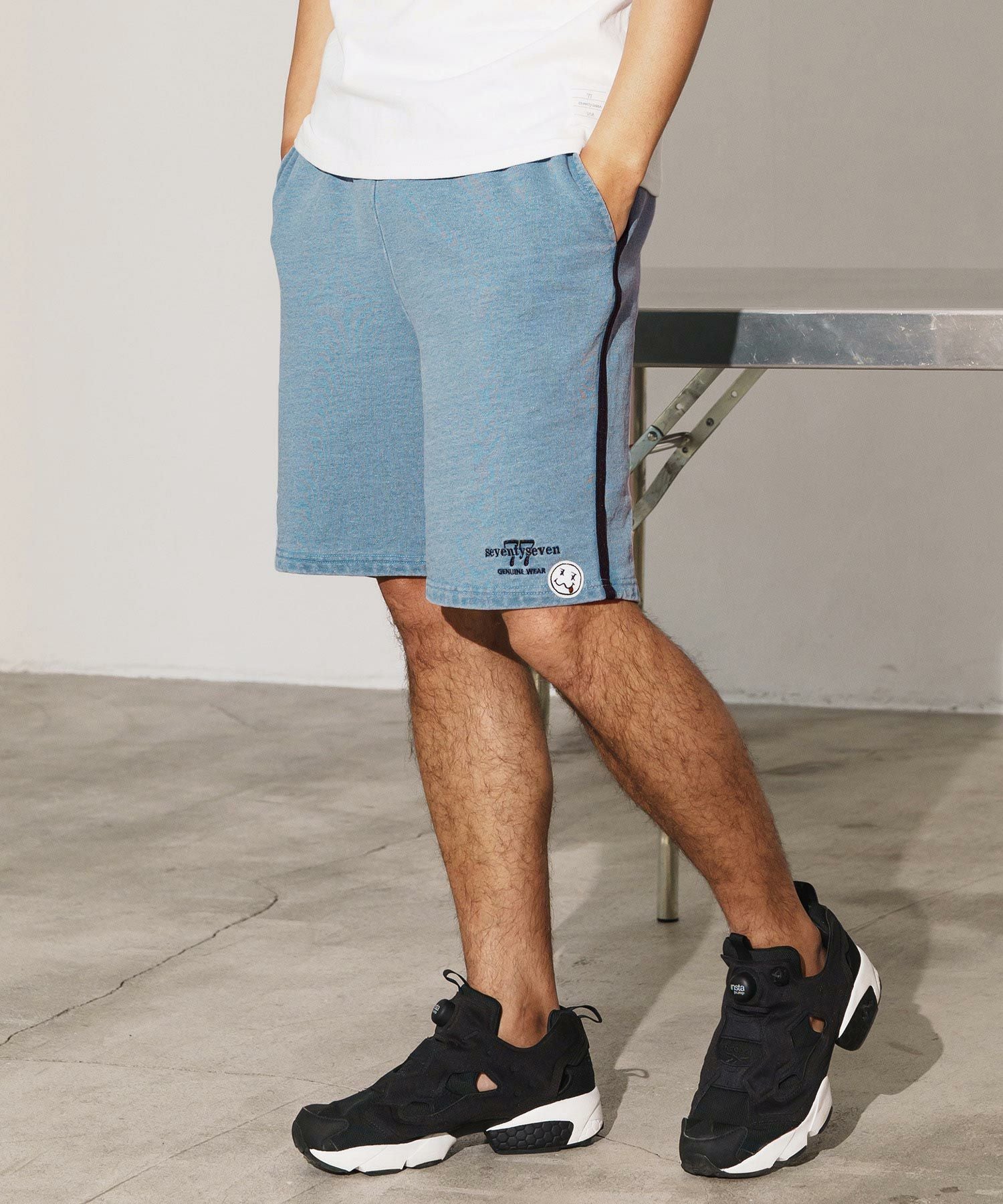 seventy seven(セブンティセブン)】denim jersey short pants ニット