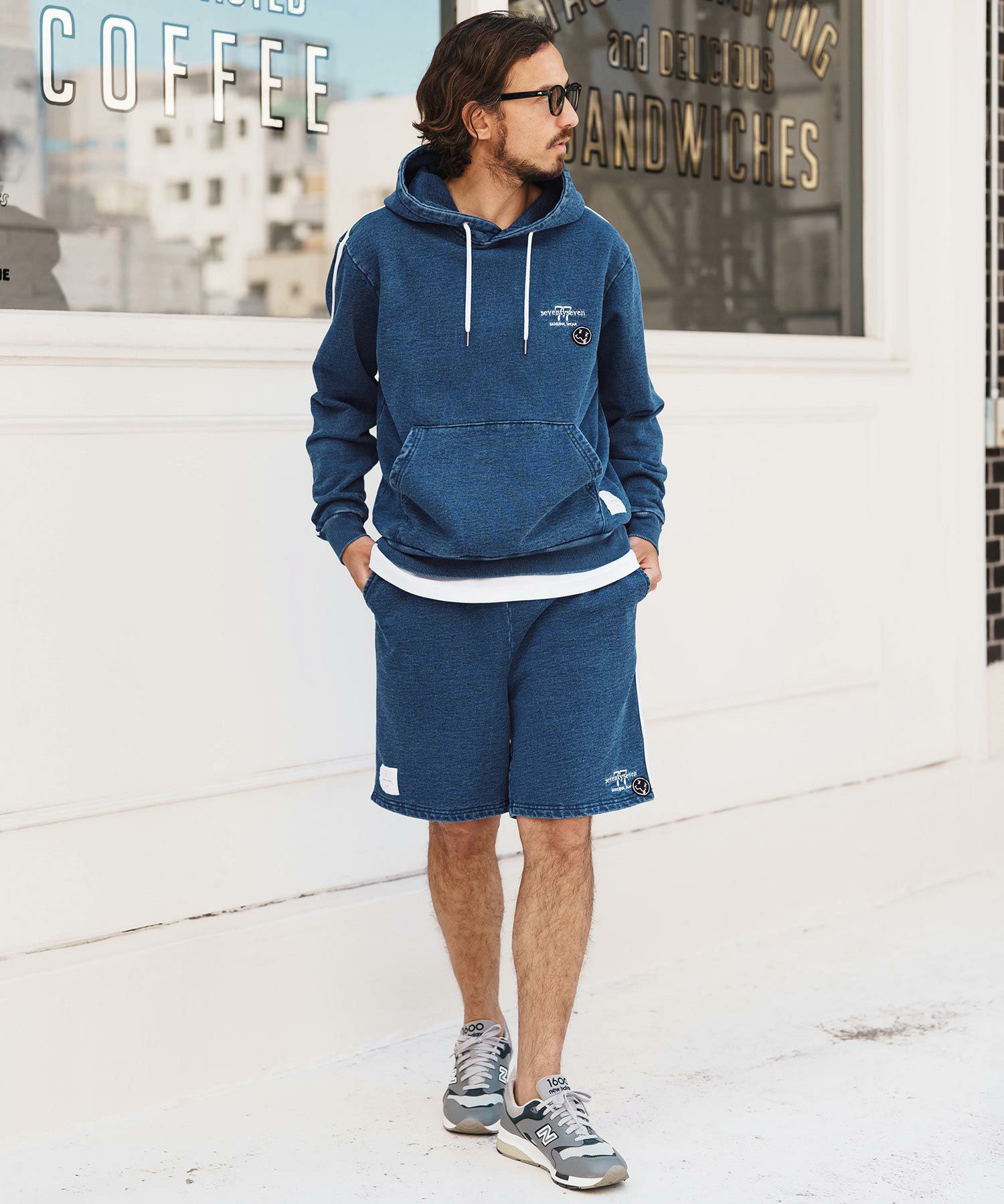 30%OFF【seventy seven(セブンティセブン)】denim jersey short pants
