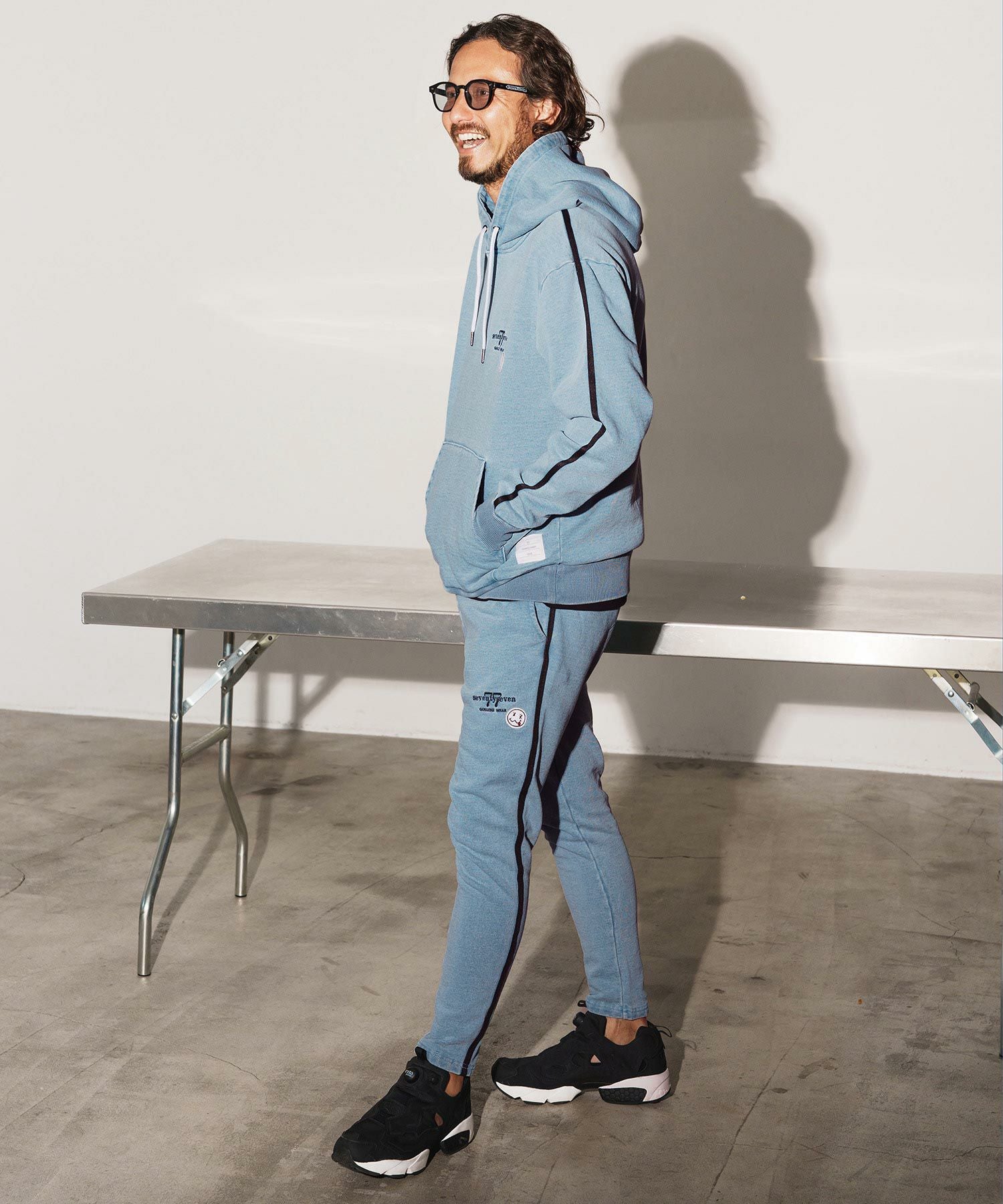 seventy seven(セブンティセブン)】denim jersey P-O parka ニット