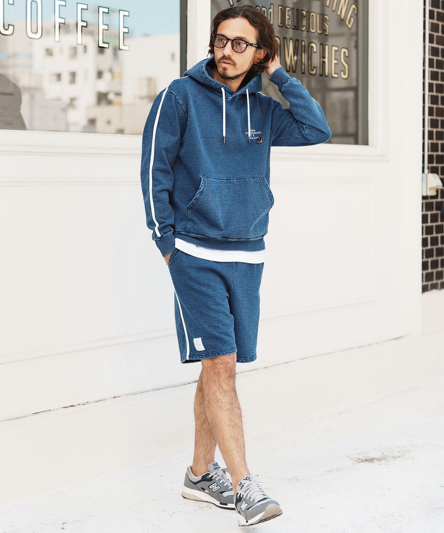 seventy seven(セブンティセブン)】denim jersey P-O parka ニット